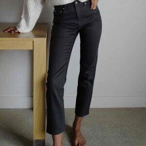 Thakoon Classic Cropped Jean Slate Gray high rise skinny women new 6